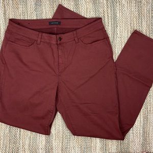 Ann Taylor Burgundy Skinny Pants
